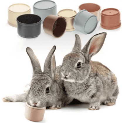 8pcs Stacking Cups For Rabbits, Reusable Multi-Colored Bunny Toys Bunny Cups Reusable Bunny Toys For Rabbits