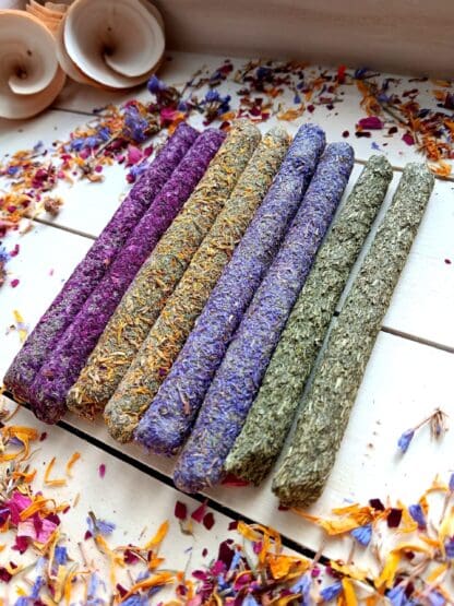 All Natural Aromatic Blend Hay Floral Fusion Hay Stick for Chinchilla, Rabbit, Hamster & Guinea Pigs.3