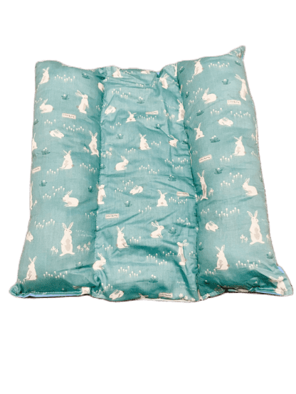 Bunny Flop Bed, Loaf Rabbit Bed, Lounger Bed and Pillow Bed, Cuddle Cushion for Bunny Rabbits. Comes with Ice Tray Pocket for Summer Cooling