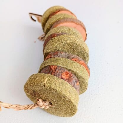 Hanging Cage Timothy Hay Grass Balls Calendula, Rose and Corn Leaves Treat. Rabbit Treat, Chinchilla, Hamster, Guinea Pig and Small Animal