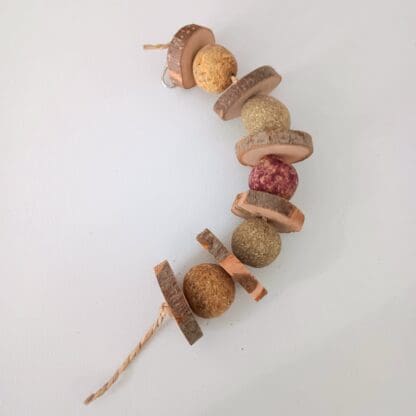 Rabbit Hanging Treat with Timothy Hay Floral Grass Ball and Apple Wood for Rabbit, Chinchilla, Hamster, Guinea Pig and Small Animals.